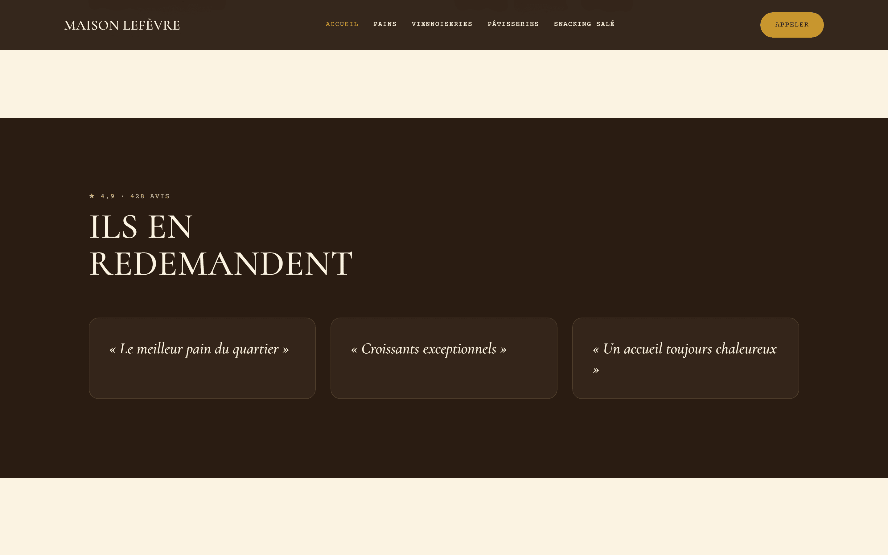 Site boulangerie — autre section
